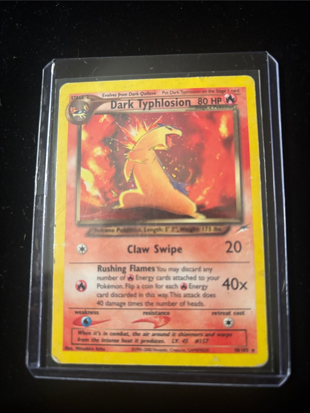 Pokemon Dark Typhlosion Trading Card - Yellow, Red, Black
